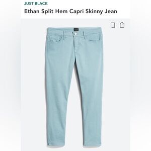 Just Black Ethan Split Hem Capri Skinny Jean
